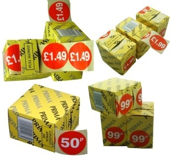 Retail Price Sticker Labels On Roll