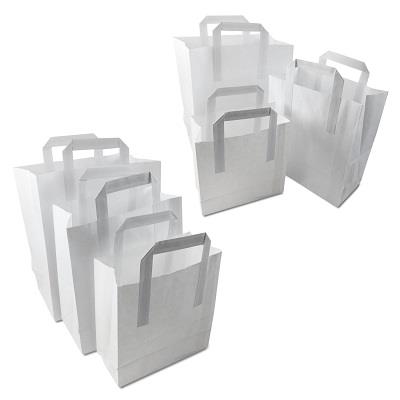 Kraft Paper SOS Bags (Brown & White)