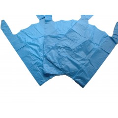 Blue Vest Plastic Carrier Bags